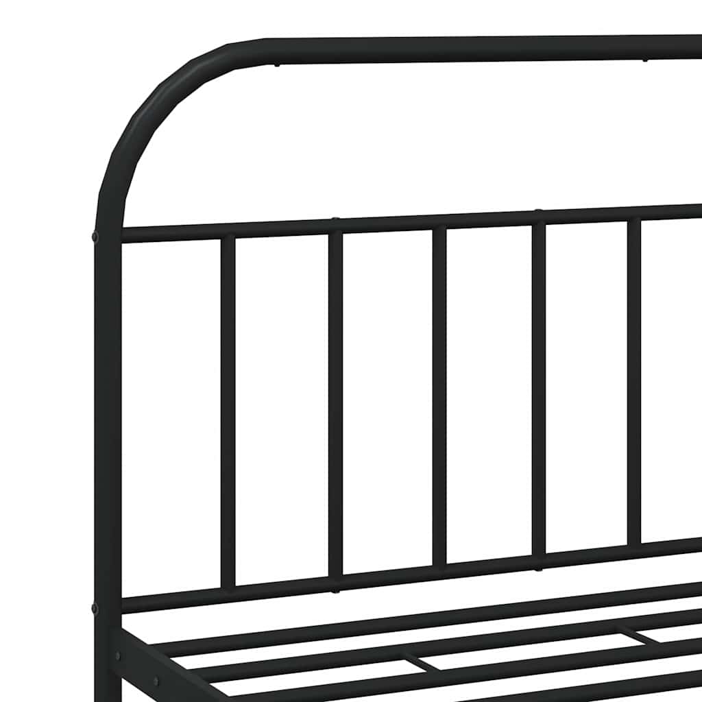 sengeramme med sengegavl 183x213 cm metal sort