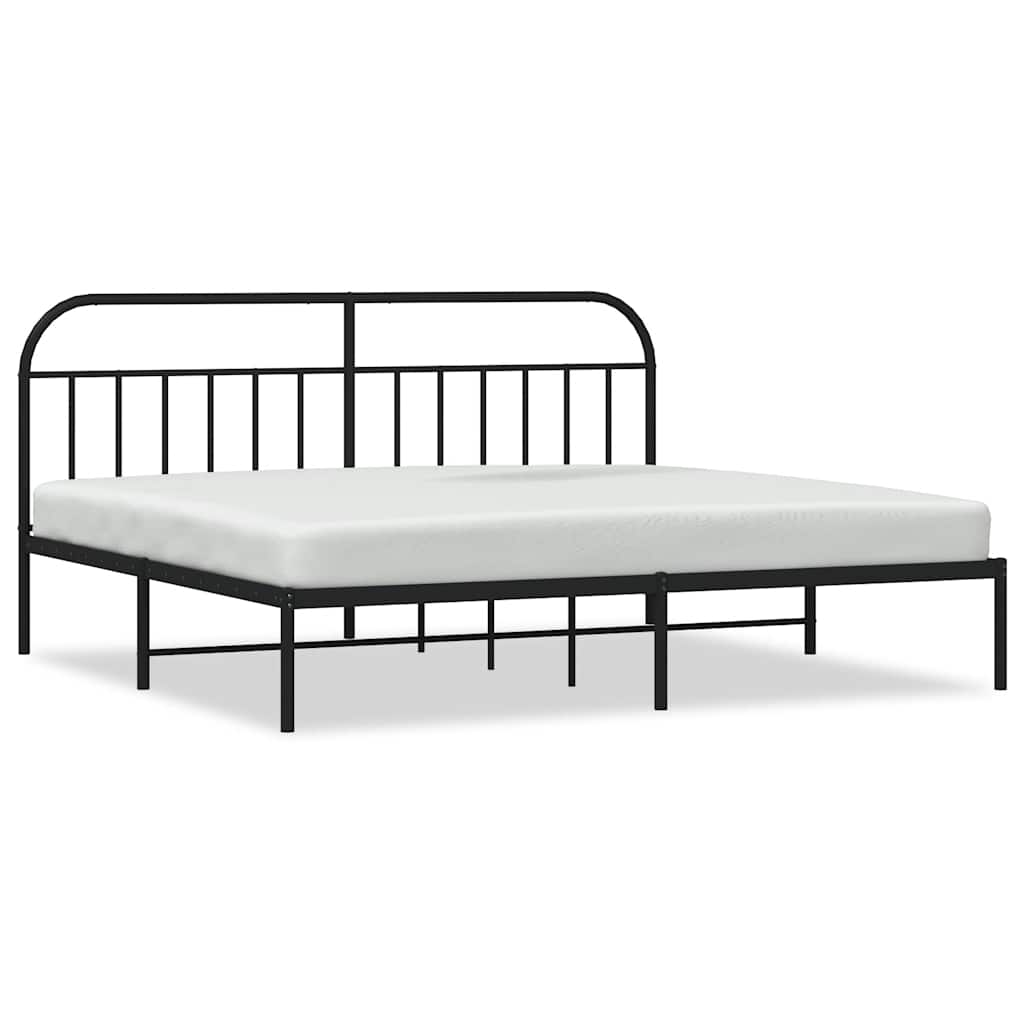 sengeramme med sengegavl 193x203 cm metal sort