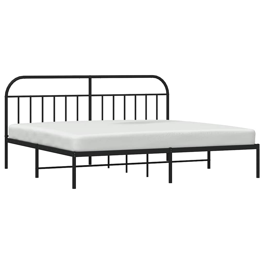 sengeramme med sengegavl 193x203 cm metal sort