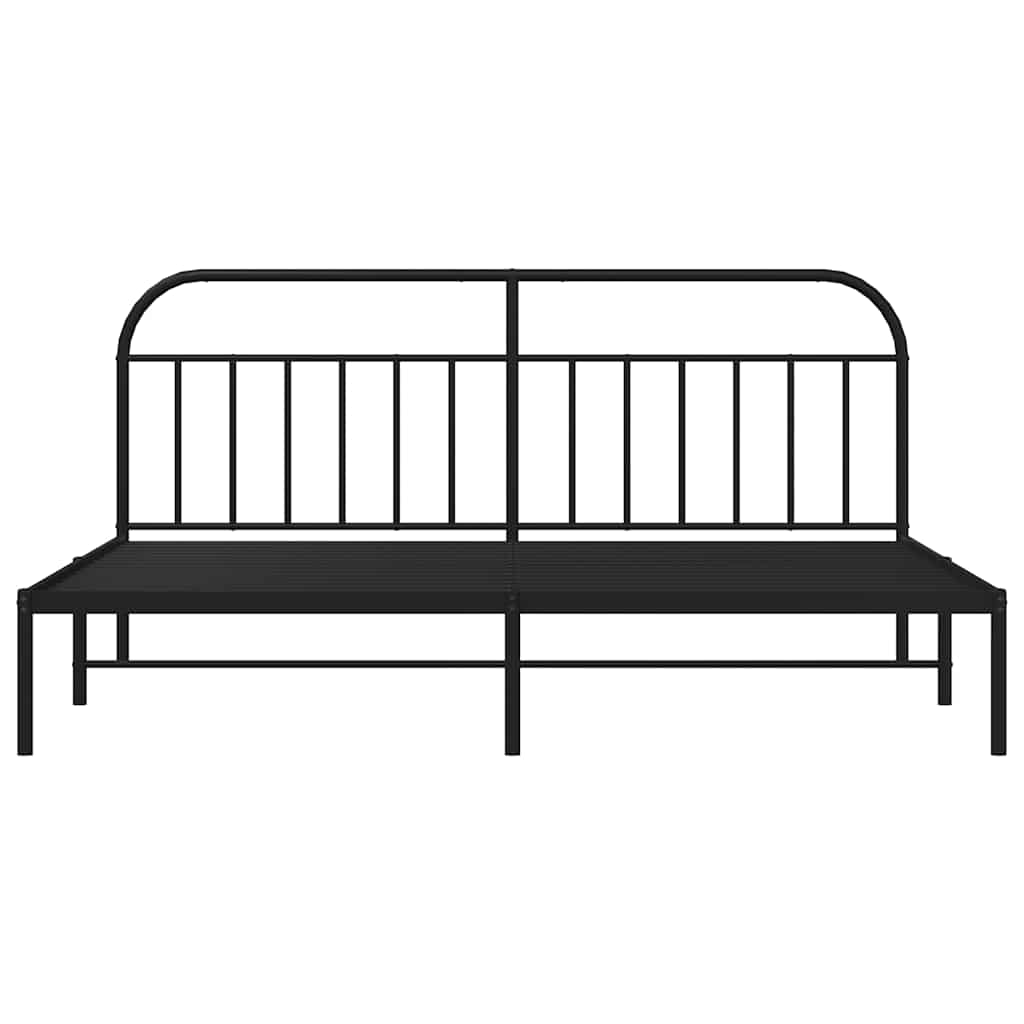 sengeramme med sengegavl 193x203 cm metal sort