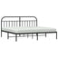sengeramme med sengegavl 200x200 cm metal sort