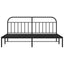 sengeramme med sengegavl 200x200 cm metal sort