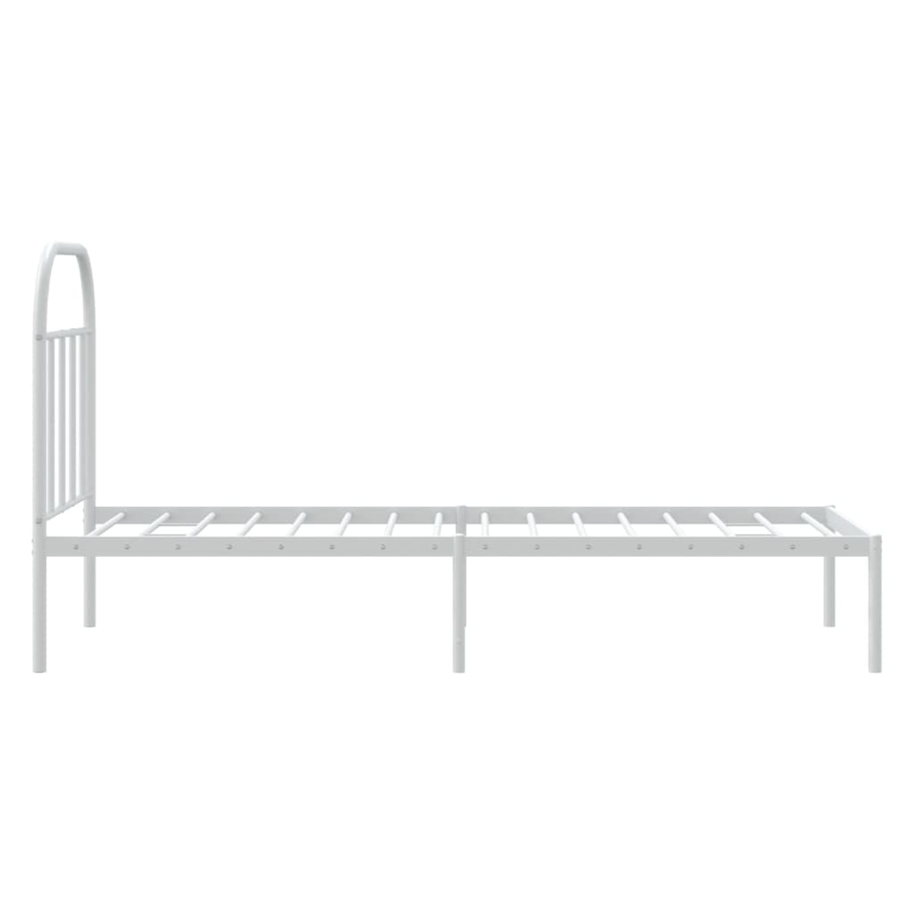 sengeramme uden madras med hovedgærde 75x190 cm hvid