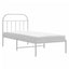 sengeramme med sengegavl 90x190 cm metal hvid