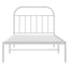 sengeramme med sengegavl 100x200 cm metal hvid