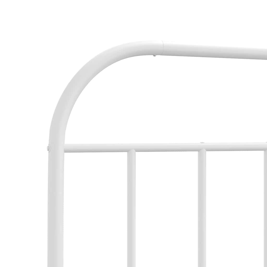 sengeramme med sengegavl 100x200 cm metal hvid