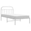sengeramme med sengegavl 107x203 cm metal hvid