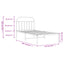 sengeramme med sengegavl 107x203 cm metal hvid