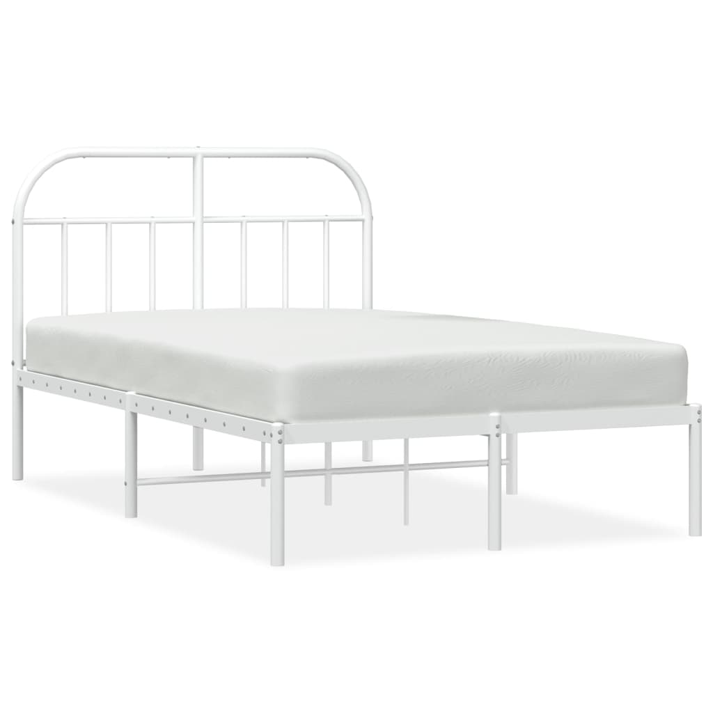 sengeramme med sengegavl 120x190 cm metal hvid