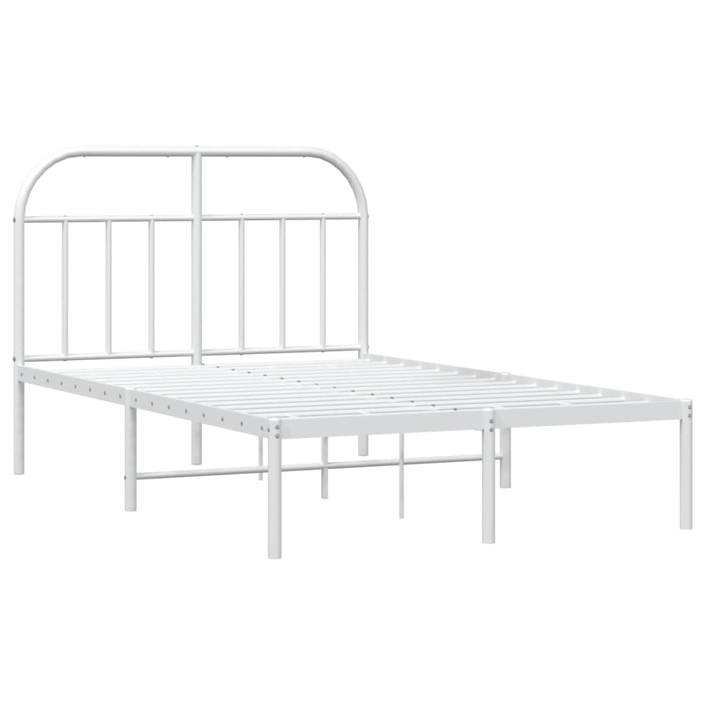 sengeramme med sengegavl 120x190 cm metal hvid