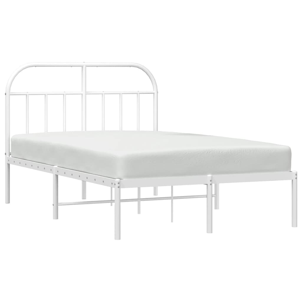 sengeramme med sengegavl 120x190 cm metal hvid