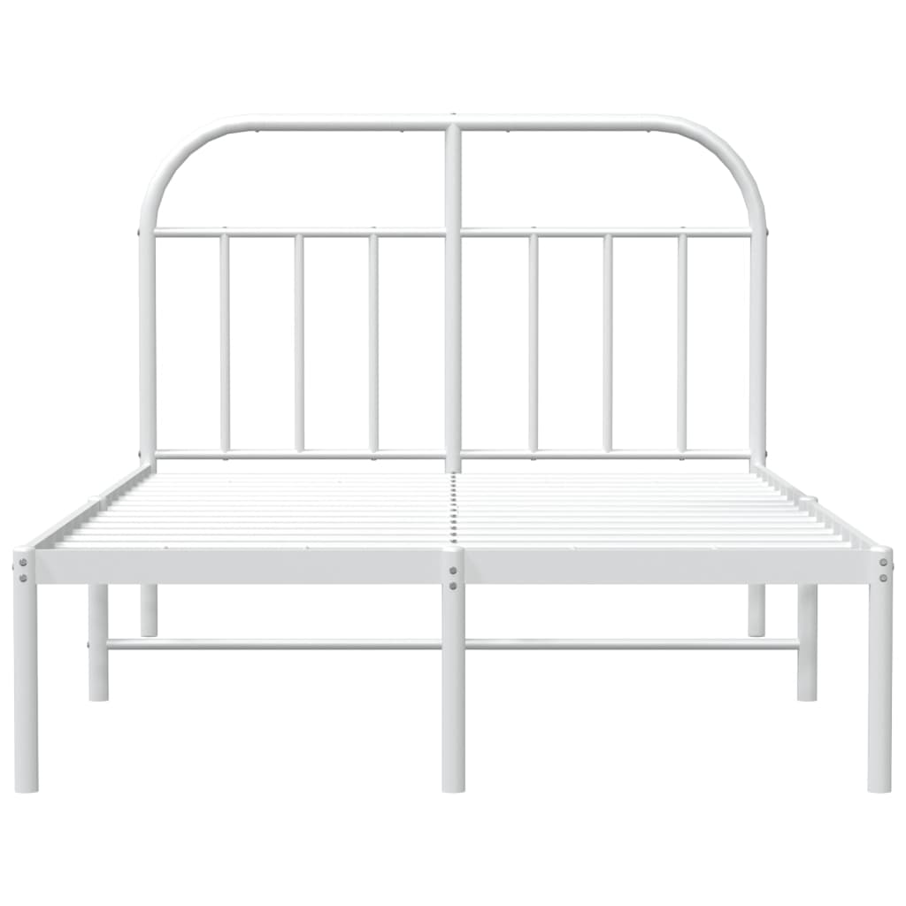 sengeramme med sengegavl 120x190 cm metal hvid