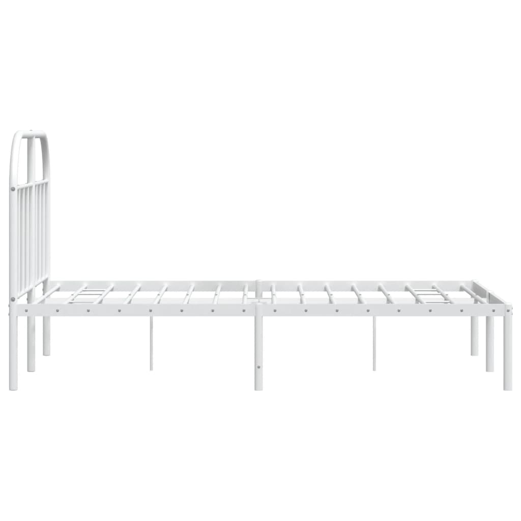 sengeramme med sengegavl 120x190 cm metal hvid