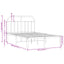 sengeramme med sengegavl 120x190 cm metal hvid