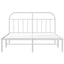 sengeramme med sengegavl 140x190 cm metal hvid