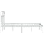 sengeramme med sengegavl 150x200 cm metal hvid
