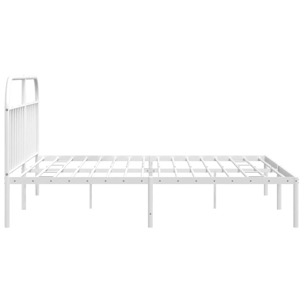 sengeramme med sengegavl 193x203 cm metal hvid