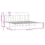 sengeramme med sengegavl 200x200 cm metal hvid