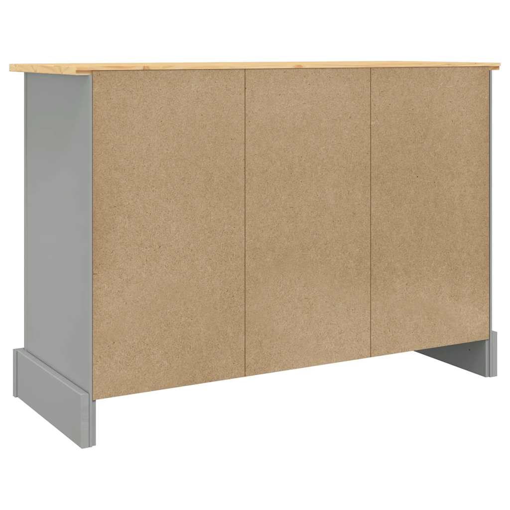 skænk Corona 112x43x78 cm massivt mexicansk fyrretræ grå