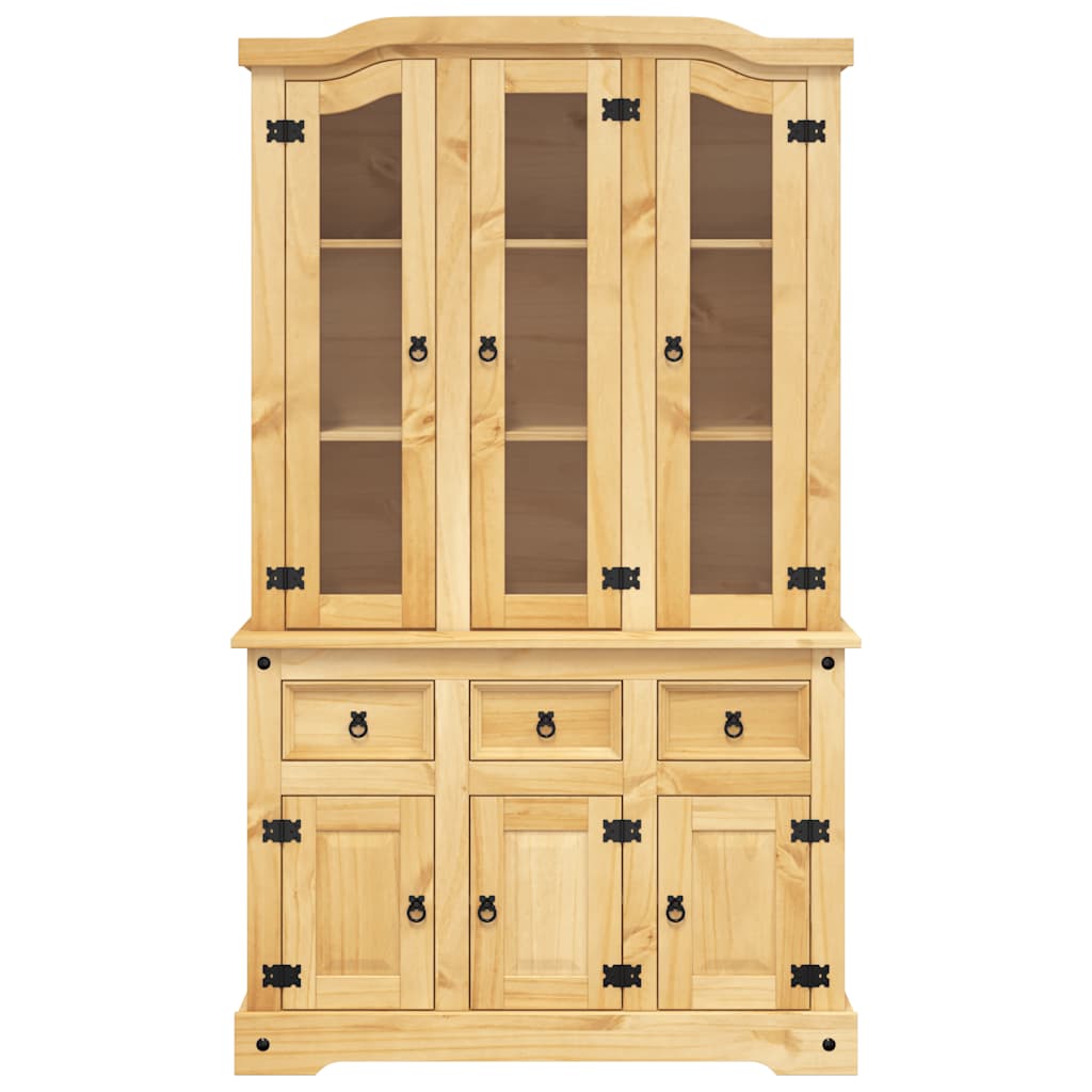 skænk Corona 112x43x191,5 cm massivt mexicansk fyrretræ brun
