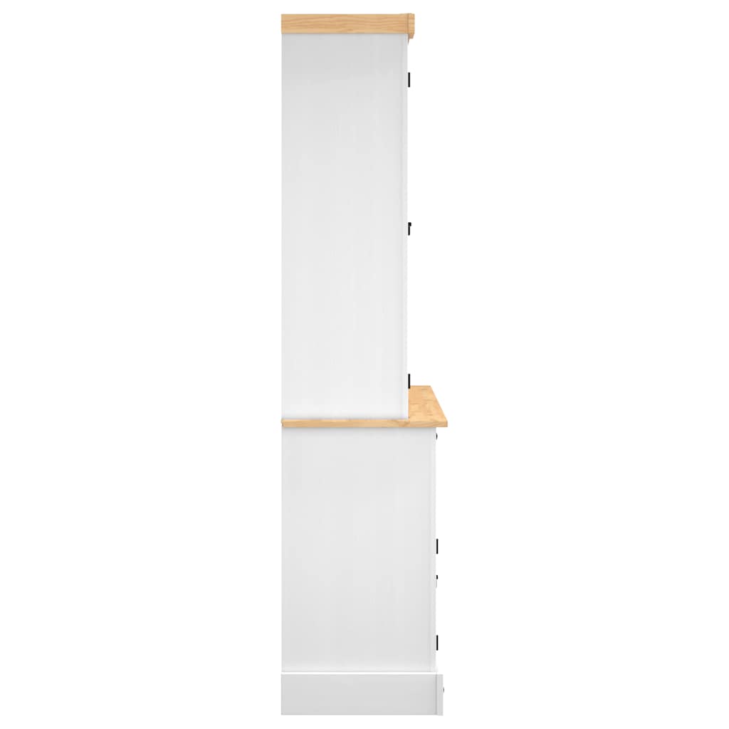 skænk Corona 112x43x191,5 cm massivt mexicansk fyrretræ hvid
