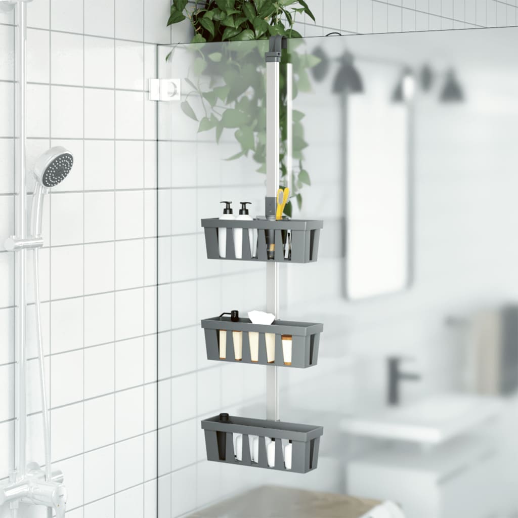 brusehylde 30x15x(67-105) cm aluminium