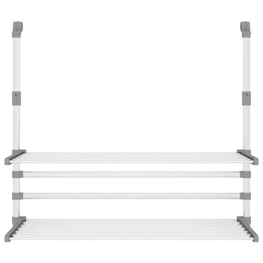 tørrestativ til altan 89x25x(60-95) cm aluminium