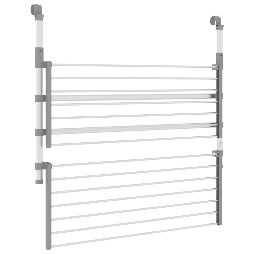 tørrestativ til altan 89x25x(60-95) cm aluminium