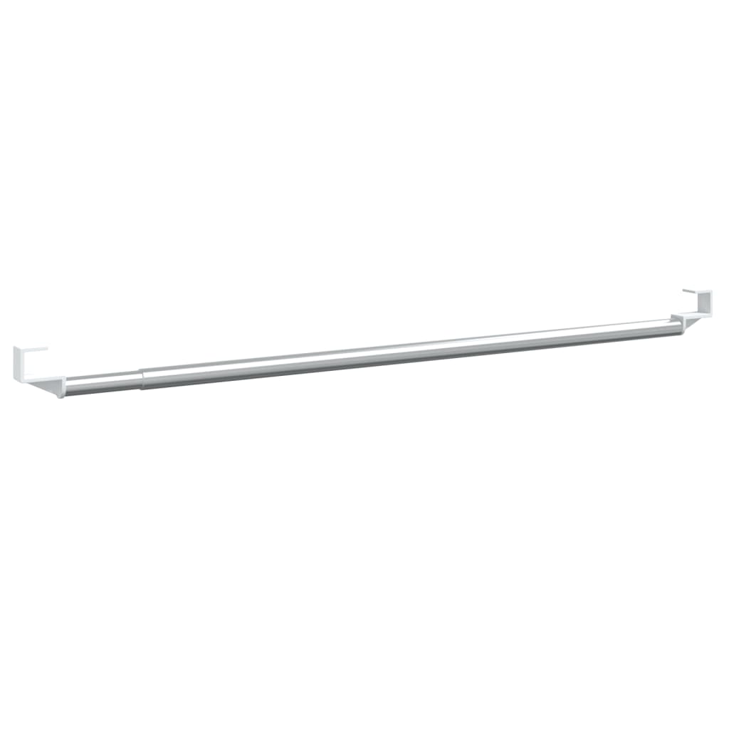 gardinstænger 2 stk. 40-60 cm aluminium hvid og sølvfarvet