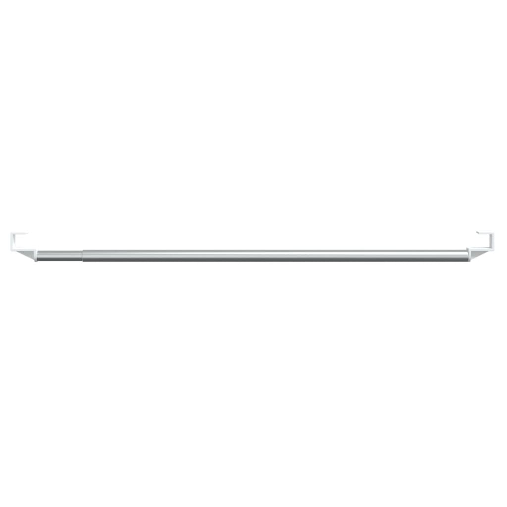 gardinstænger 2 stk. 40-60 cm aluminium hvid og sølvfarvet