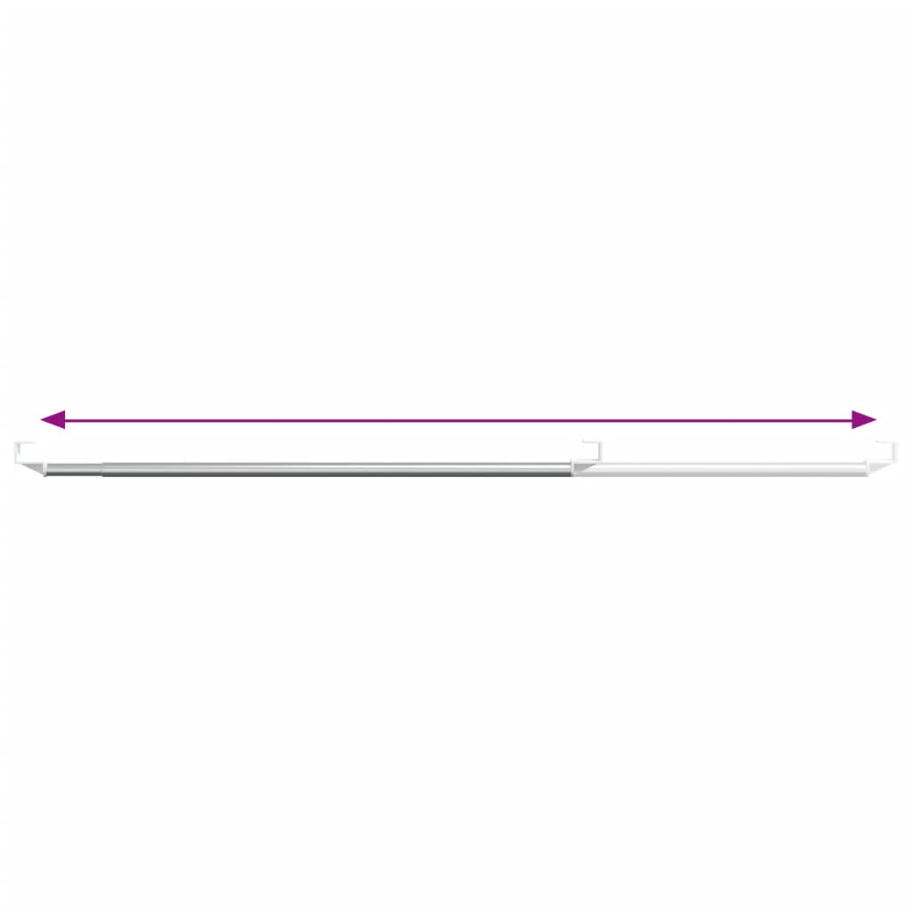 gardinstænger 2 stk. 40-60 cm aluminium hvid og sølvfarvet