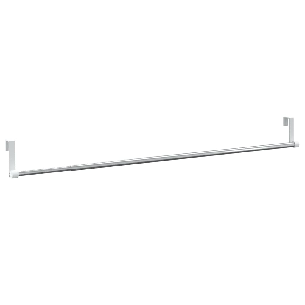 gardinstænger 2 stk. 60-105 cm aluminium hvid og sølvfarvet