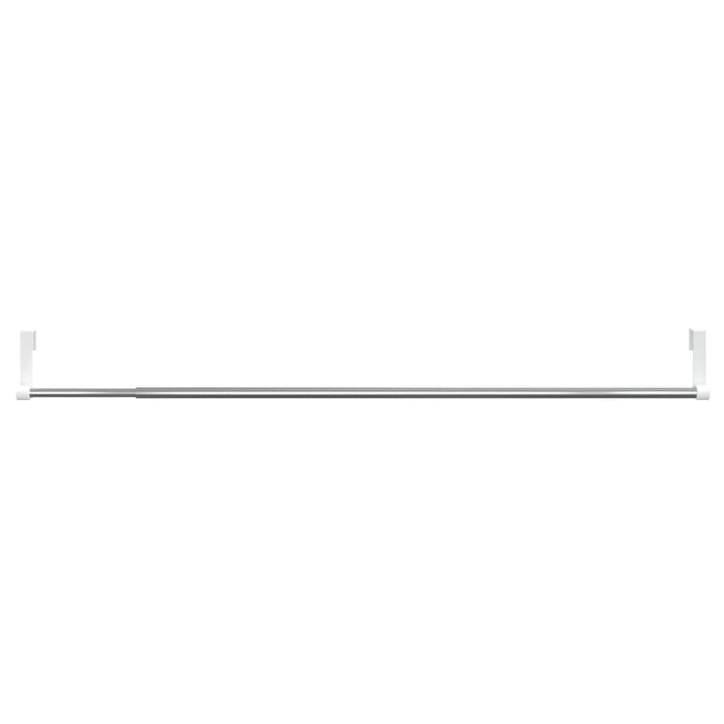 gardinstænger 2 stk. 60-105 cm aluminium hvid og sølvfarvet
