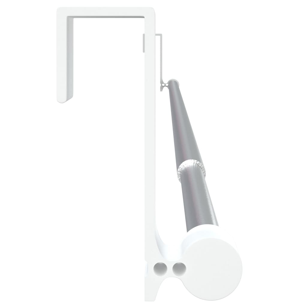 gardinstænger 2 stk. 60-105 cm aluminium hvid og sølvfarvet