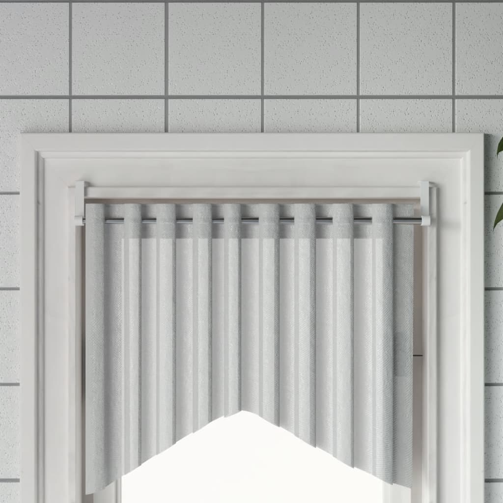 gardinstænger 2 stk. 60-105 cm aluminium hvid og sølvfarvet