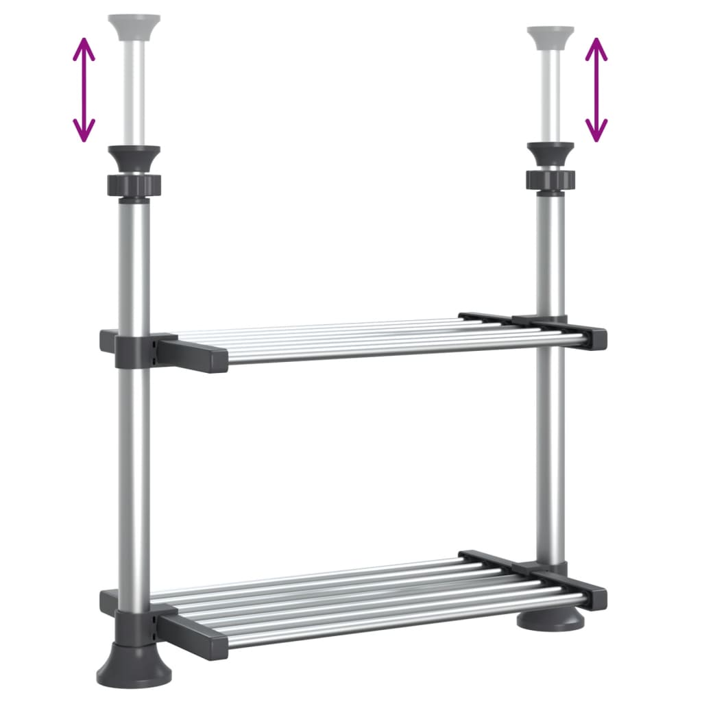 køkkenhylde 50x25(50-70) cm aluminium
