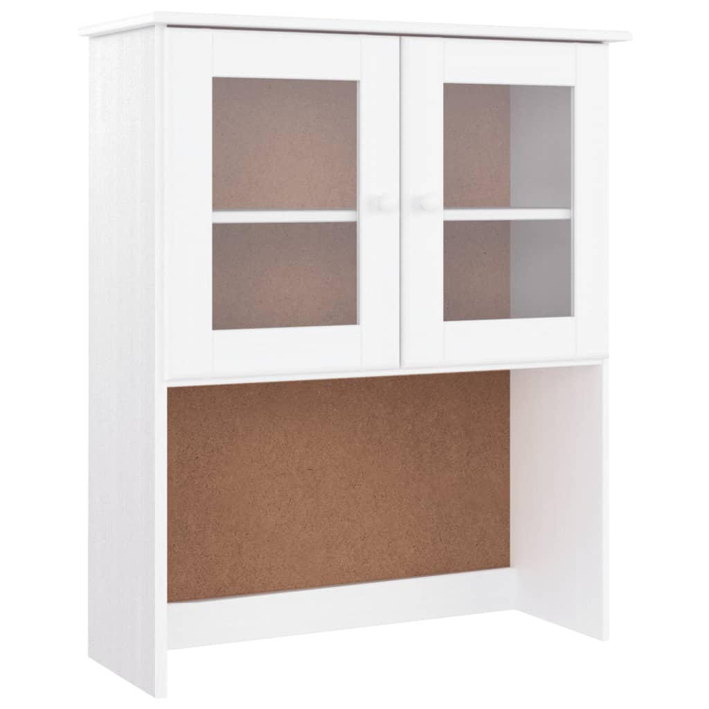 højskab ALTA 77x35x165 cm massivt fyrretræ hvid