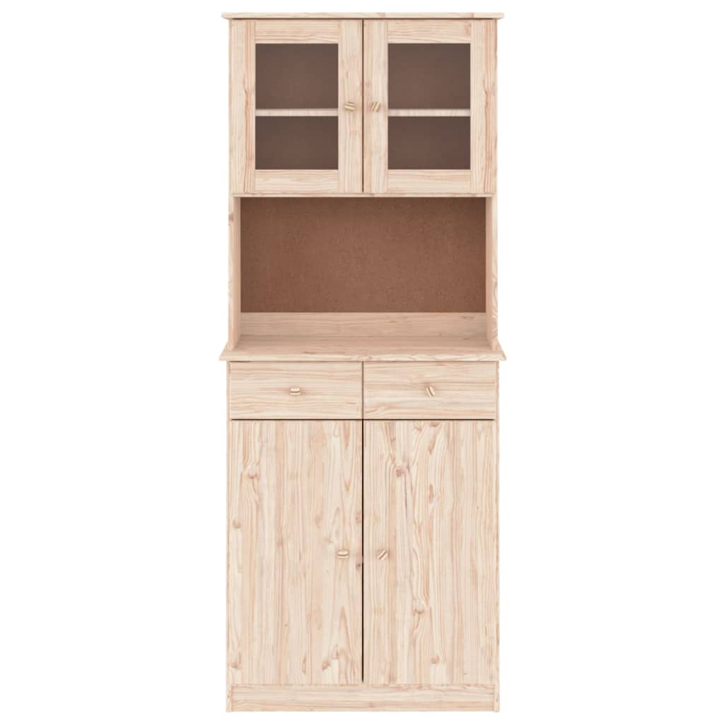 højskab ALTA 77x35x188 cm massivt fyrretræ