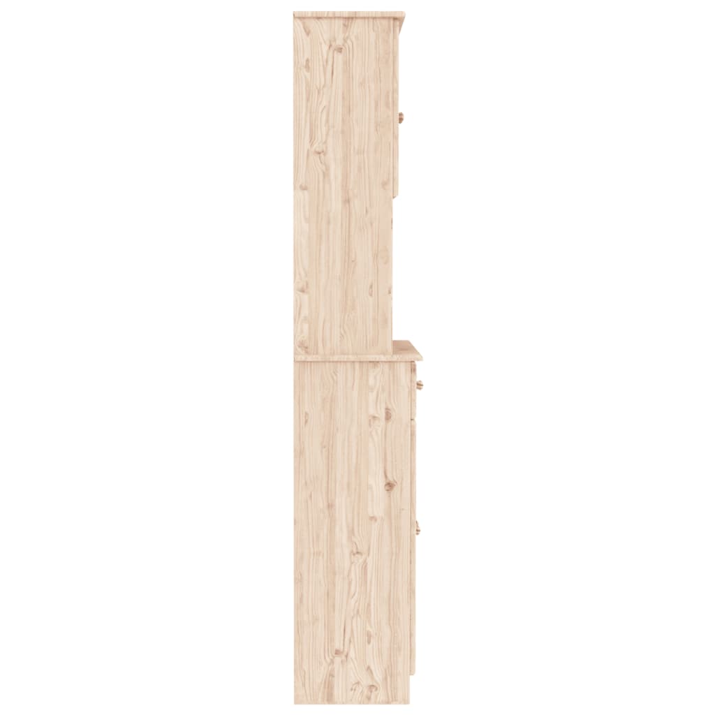 højskab ALTA 77x35x188 cm massivt fyrretræ