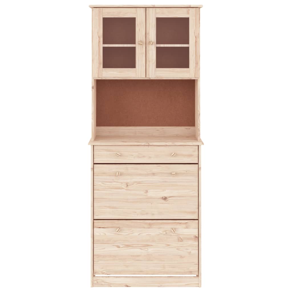 højskab ALTA 77x35x188 cm massivt fyrretræ