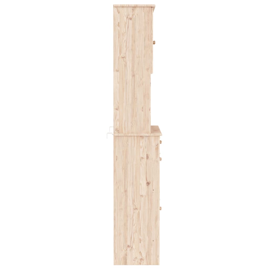 højskab ALTA 77x35x188 cm massivt fyrretræ