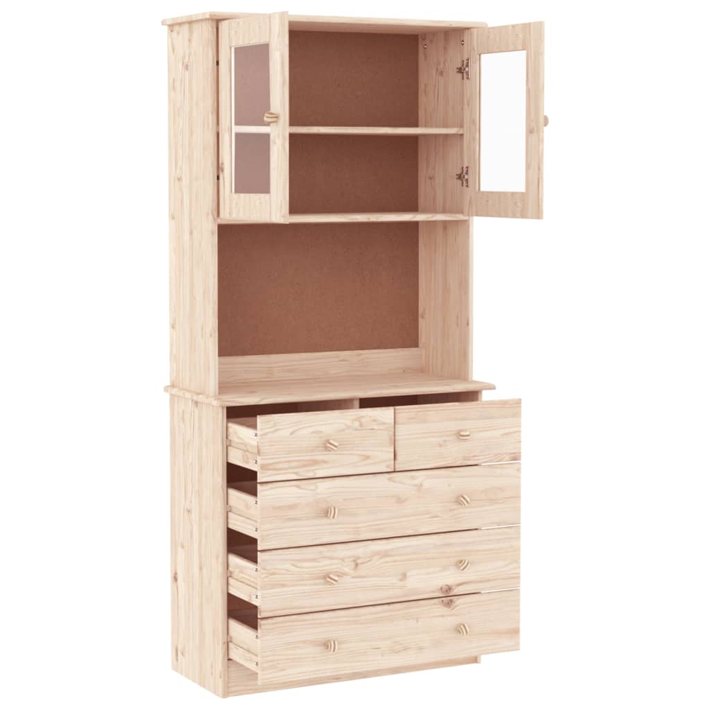 skænk ALTA 77x35x165 cm massivt fyrretræ