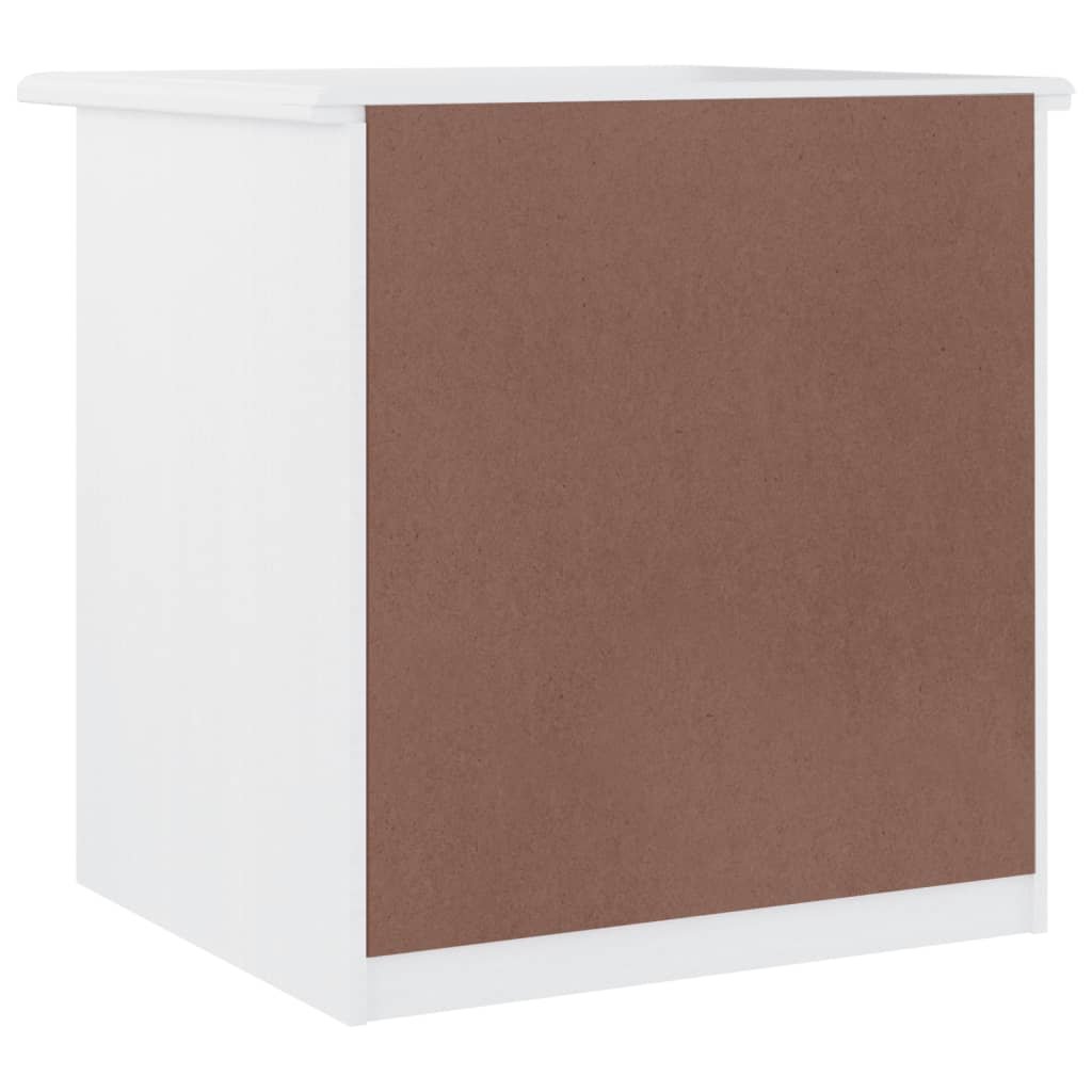 sengebord ALTA 41x35x41 cm massivt fyrretræ hvid