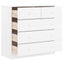 kommode ALTA 77x35x73 cm massivt fyrretræ hvid