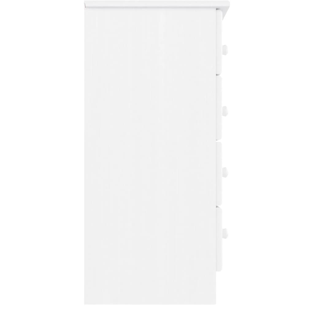 kommode ALTA 77x35x73 cm massivt fyrretræ hvid