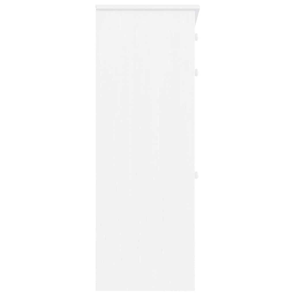 skoskab ALTA 77x35x96 cm massivt fyrretræ hvid