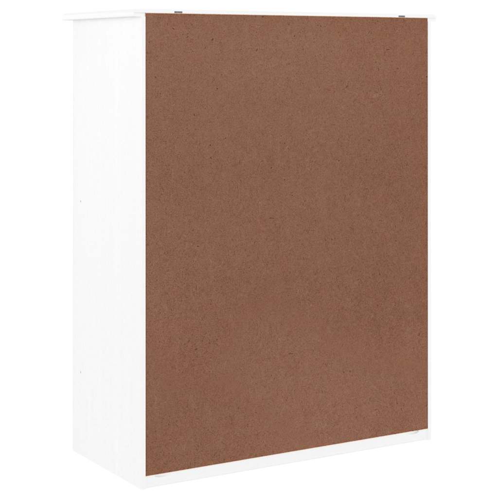 skoskab ALTA 77x35x96 cm massivt fyrretræ hvid