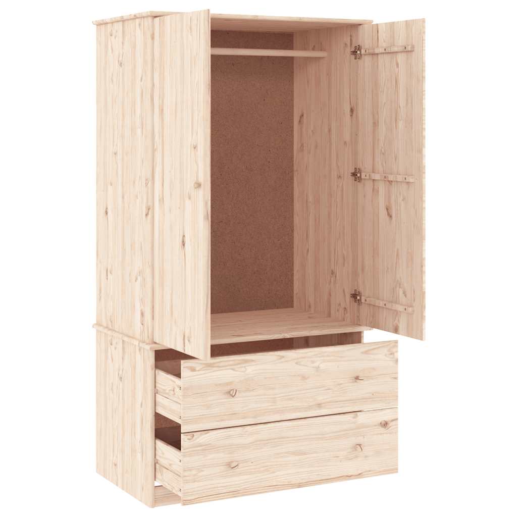 klædeskab ALTA 90x55x170 cm massivt fyrretræ
