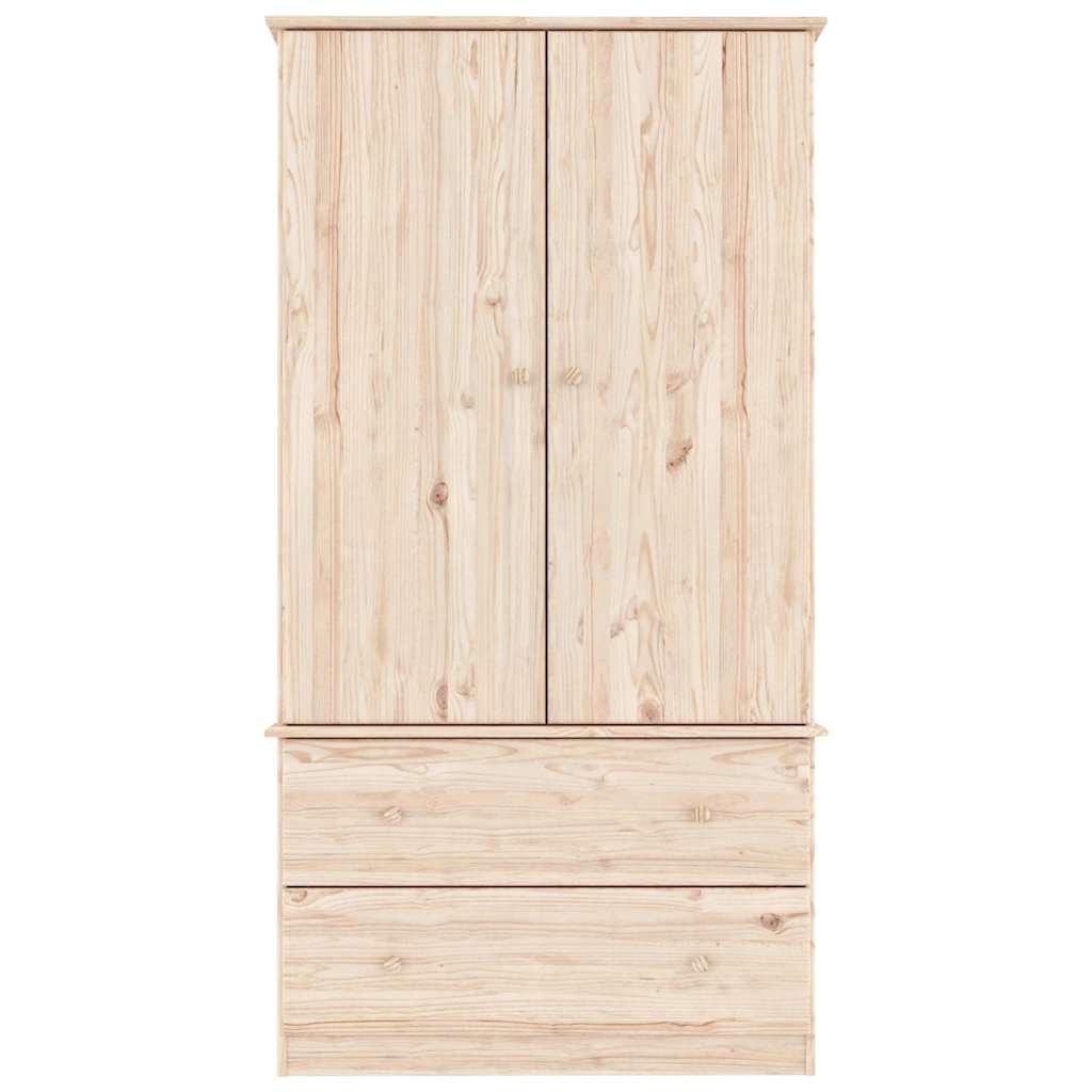 klædeskab ALTA 90x55x170 cm massivt fyrretræ
