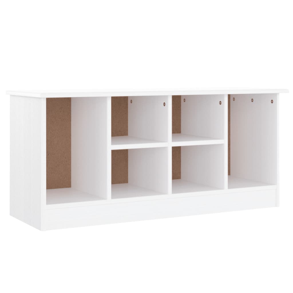skobænk ALTA 100x35x45 cm massivt fyrretræ hvid